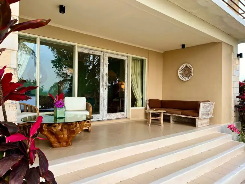 Private terrace with seating