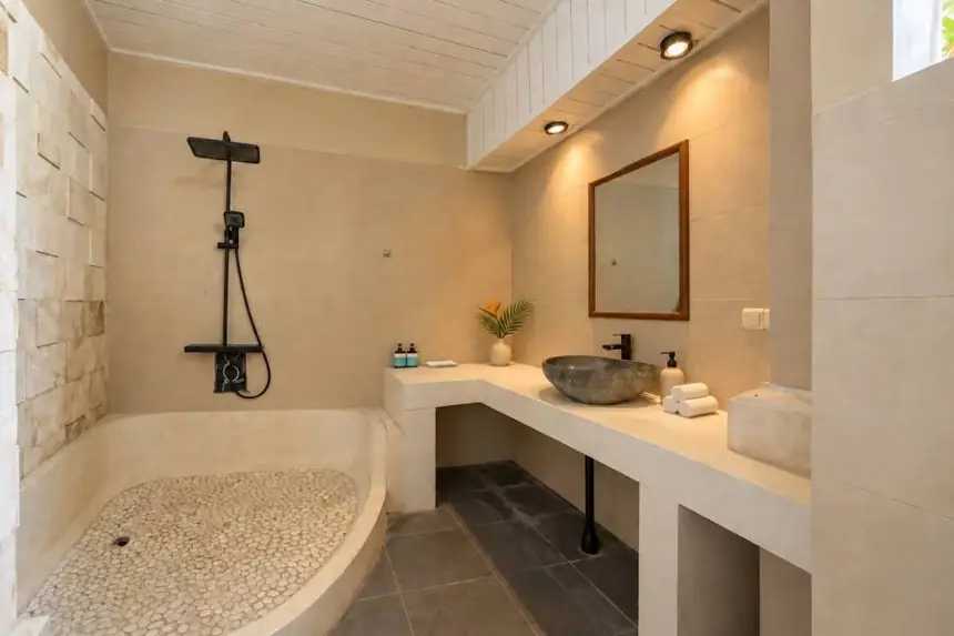 Stone bathroom